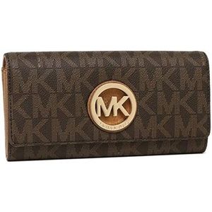 🤎Michael Kors Fulton Signature Long Continental Clutch Wallet🤎